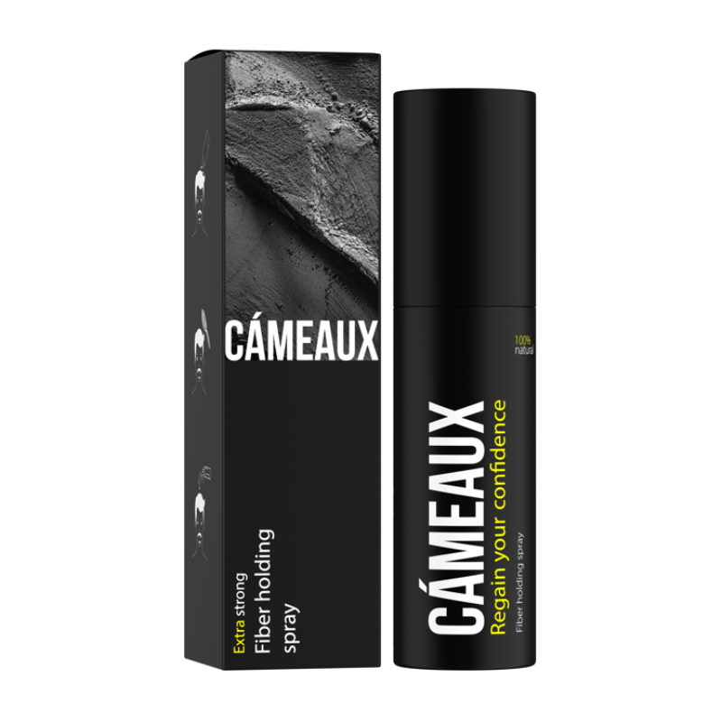 Cameaux - Holding fixeer spray. Het hulpmiddel om de hechting van de haarpoeder met het haar te versterken.